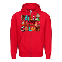 Red fall is my favorite color Zipper Hoodie - AdoDesignShop
