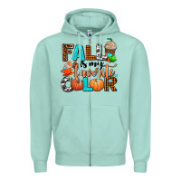Seafoam fall is my favorite color Zipper Hoodie - AdoDesignShop
