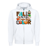 White fall is my favorite color Zipper Hoodie - AdoDesignShop