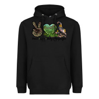 Black Leopard Peace Love Baby Chimpanzee Heavyweight Hoodie - LillyAllenDesigns