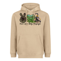 Mushroom Leopard Peace Love Baby Chimpanzee Heavyweight Hoodie - LillyAllenDesigns