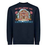 Navy hot girls support their local library Heavyweight Sweatshirt - MaliasSmallBusiness
