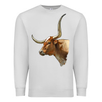 Dove Grey Texas Longhorn Cow Face Premium Sweatshirt - LillyAllenDesigns