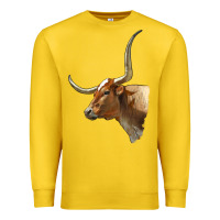 Lemon Texas Longhorn Cow Face Premium Sweatshirt - LillyAllenDesigns