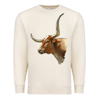 Sandshell Texas Longhorn Cow Face Premium Sweatshirt - LillyAllenDesigns