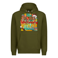 Army Green she works willingly with her hands teacher Premium Hoodie - NancyCooperArtShop