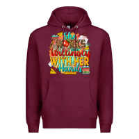 Burgundy she works willingly with her hands teacher Premium Hoodie - NancyCooperArtShop