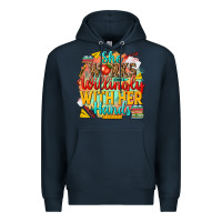 Navy she works willingly with her hands teacher Premium Hoodie - NancyCooperArtShop