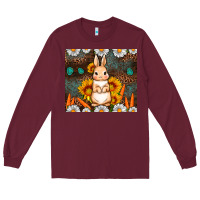 Burgundy Rabbit daisy sunflower leopard 20oz tumbler Long Sleeve Tee - Neo Western