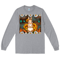 Heather Grey Rabbit daisy sunflower leopard 20oz tumbler Long Sleeve Tee - Neo Western