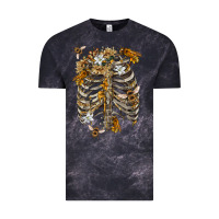 Cloud Black Flower rib cage bees Vintage Tee - RanaPortraitStore