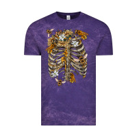 Cloud Purple Flower rib cage bees Vintage Tee - RanaPortraitStore