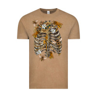 Vintage Coffee Flower rib cage bees Vintage Tee - RanaPortraitStore