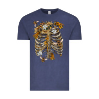 Vintage Denim Flower rib cage bees Vintage Tee - RanaPortraitStore