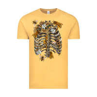 Vintage Mustard Flower rib cage bees Vintage Tee - RanaPortraitStore