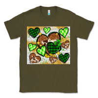Army Green St. Patrick's Day hearts tumbler Classic Tee - Neo Western