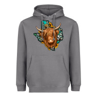 Storm Texas map long haired shaggy cow Heavyweight Hoodie - Jasminsmagicworld
