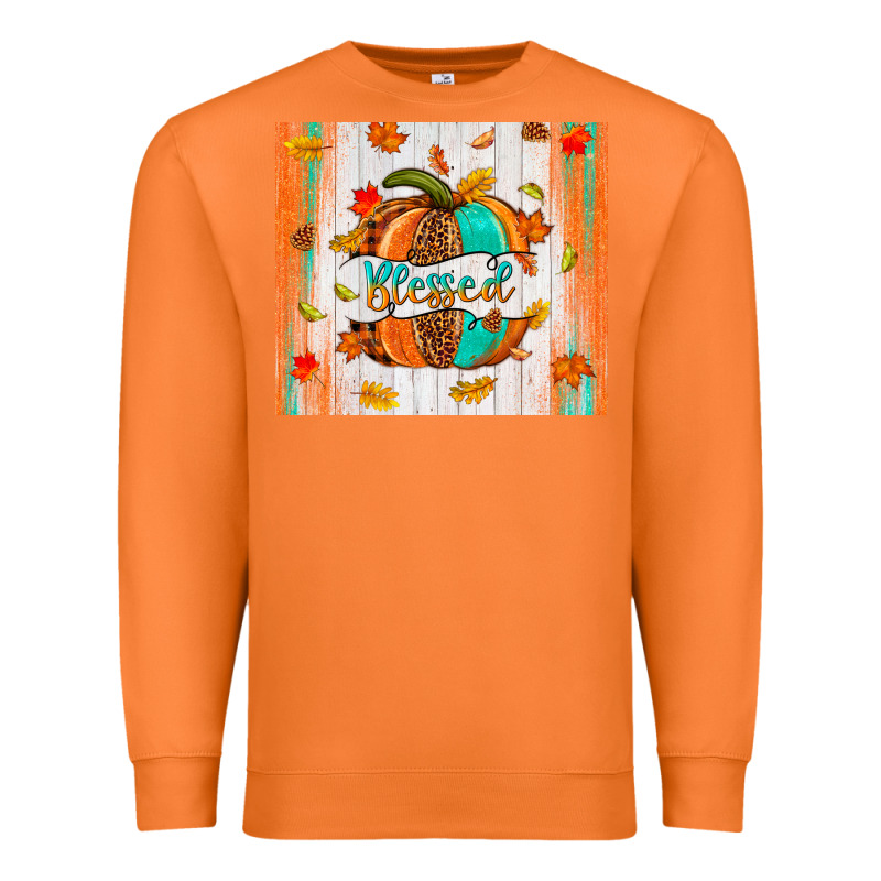 Blessed Pumpkin Premium Sweatshirt by NancyCooperArtShop | Teevron