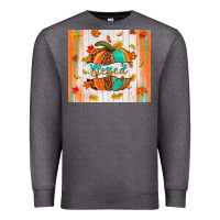 Charcoal Heather blessed pumpkin Premium Sweatshirt - NancyCooperArtShop