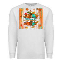 Oatmeal Heather blessed pumpkin Premium Sweatshirt - NancyCooperArtShop