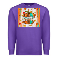 Purple blessed pumpkin Premium Sweatshirt - NancyCooperArtShop