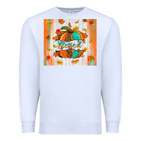 White blessed pumpkin Premium Sweatshirt - NancyCooperArtShop