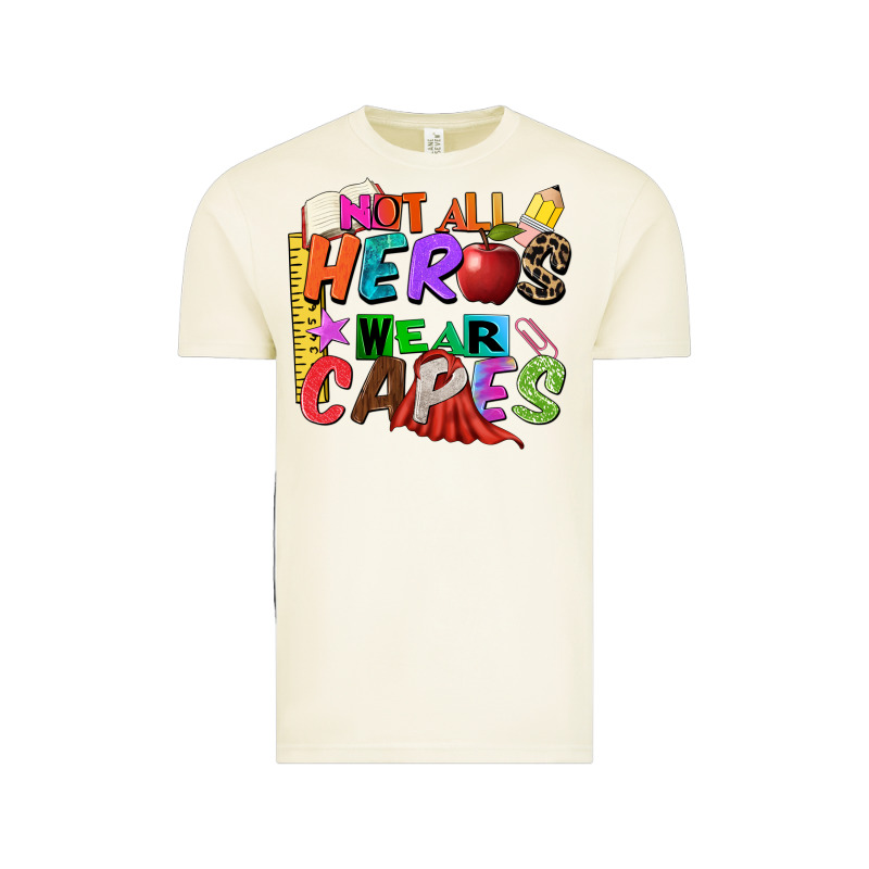 Not All Heros Wear Capes Vintage Tee by Zillion Design Studio | Teevron