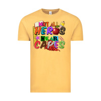 Vintage Mustard not all heros wear capes Vintage Tee - Zillion Design Studio