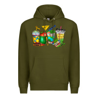 Army Green teacher coffee cups Premium Hoodie - NancyCooperArtShop