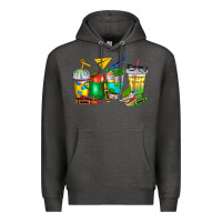 Charcoal Heather teacher coffee cups Premium Hoodie - NancyCooperArtShop