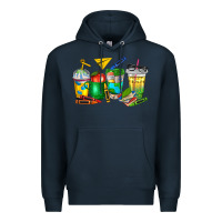 Navy teacher coffee cups Premium Hoodie - NancyCooperArtShop