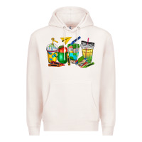 Pale Pink teacher coffee cups Premium Hoodie - NancyCooperArtShop