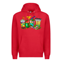 Red teacher coffee cups Premium Hoodie - NancyCooperArtShop