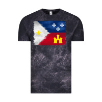 Cloud Black louisiana flag background Vintage Tee - BarkalooDesign