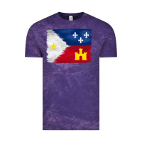 Cloud Purple louisiana flag background Vintage Tee - BarkalooDesign