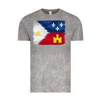 Cloud Rock louisiana flag background Vintage Tee - BarkalooDesign