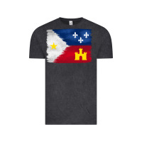 Vintage Black louisiana flag background Vintage Tee - BarkalooDesign