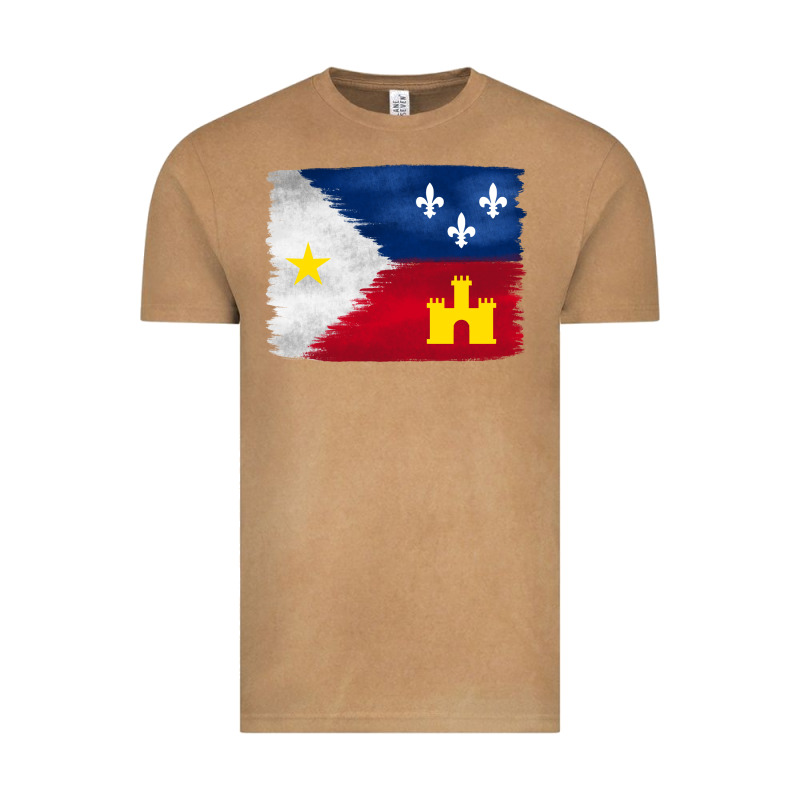 Louisiana Flag Background Vintage Tee by BarkalooDesign | Teevron