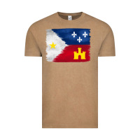 Vintage Coffee louisiana flag background Vintage Tee - BarkalooDesign