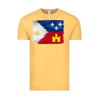 Vintage Mustard louisiana flag background Vintage Tee - BarkalooDesign
