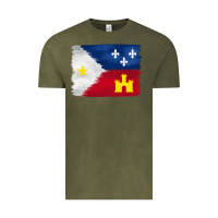Vintage Olive louisiana flag background Vintage Tee - BarkalooDesign