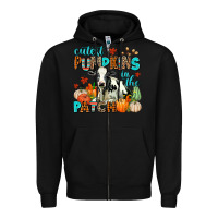 Black cutest pupkins in the patch Zipper Hoodie - AdoDesignShop