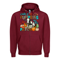 Burgundy cutest pupkins in the patch Zipper Hoodie - AdoDesignShop