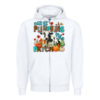 White cutest pupkins in the patch Zipper Hoodie - AdoDesignShop