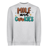 Heather Grey milf and cookies Heavyweight Sweatshirt - MaliasSmallBusiness