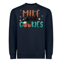Navy milf and cookies Heavyweight Sweatshirt - MaliasSmallBusiness