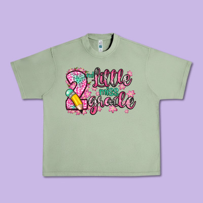 Little Miss 2nd Grade Urban Heavy Tee Designed By Zillion Design Studio
