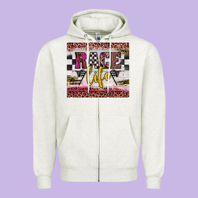 Race Life Zipper Hoodie Designed By Jahusdesignshop
