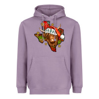 Lavender Shaggy cow Texas Christmas Heavyweight Hoodie - Jasminsmagicworld