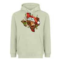 Matcha Shaggy cow Texas Christmas Heavyweight Hoodie - Jasminsmagicworld